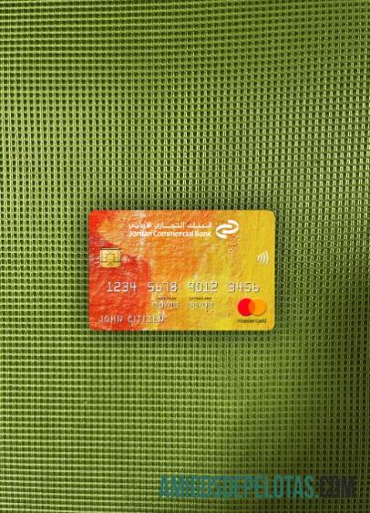 Banco Comercial da Jordânia JCB Bank Mastercard Photolook Front amostra